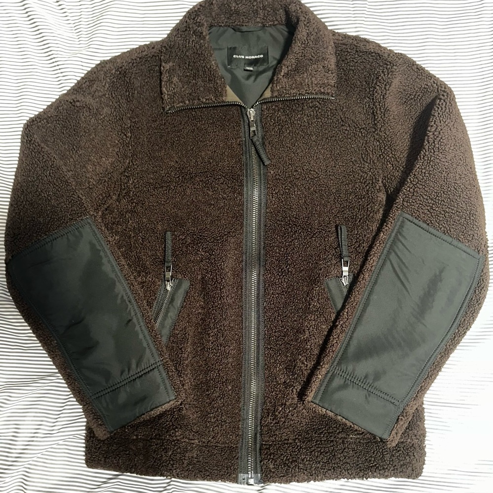 Club Monaco Brown Sherpa Shearling Coate